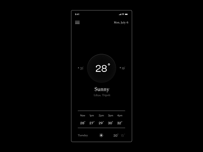 Weather App app branding dailyui design minmilst motion graphics ui userinterface ux weather