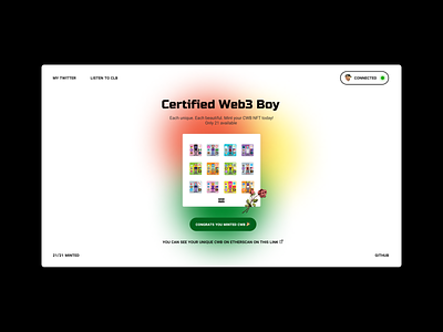 Certified Web3 Boy NFTs app crypto ui ux web3