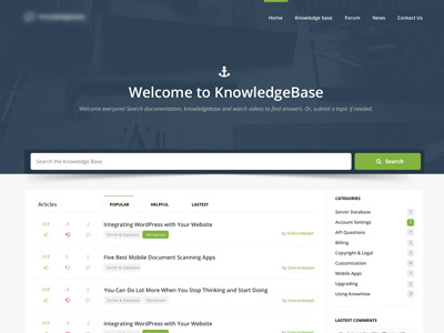 Shot Knowledgebase clean design interface minimalist simple ui uiux ux web website