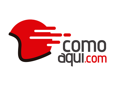 Comoaqui propuesta logotipo 2 brand design food helmet identity logo logodesign logodesigner logotipo logotype studio