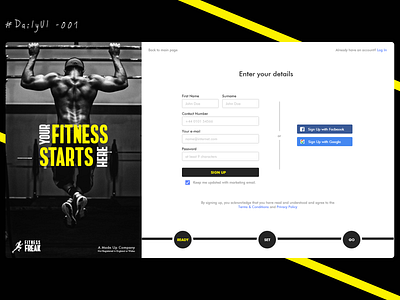 DailyUI - Initial Sign Up Screen