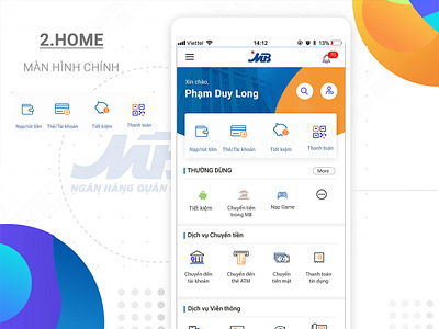 Home Screen app design ui xây dựng thương hiệu