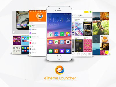 Ứng dụng eTheme Launcher app design thiết kế ui ứng dụng