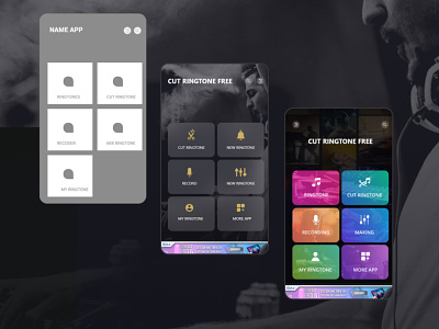 Ringtone for android app design music app ui ui design xây dựng thương hiệu