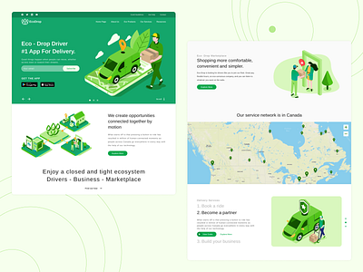 UI Concept | Eco Drop Delivery and Marketplace Microsite