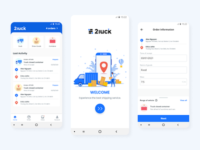 UI Concept | 2Luck Logistics Mobile App app design illustration ui ux