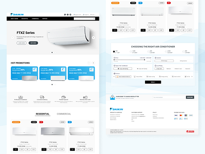 UI Concept | Air-conditioner Ecommerce Website design ui web
