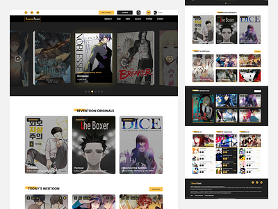 UI Concept | Manhwa/Manga Ecommerce Website design ui ux web