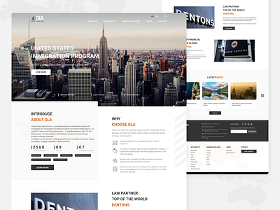 UI Concept | GLA Immigration service website design retouch ui web website