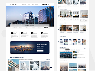 UI Concept | Real estate transactions Agent website branding design ui ux web website
