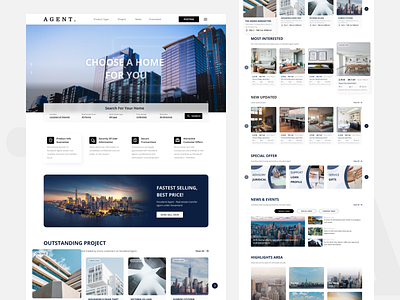 UI Concept | Real estate transactions Agent website