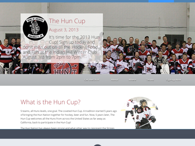 Huncup responsive website