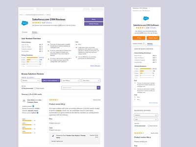 Reviews Facet - Filter Feature and IA iteration