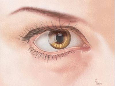 Eye digital painting first try xp pen deco 01