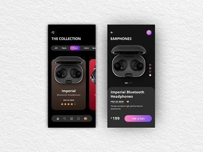 Daily UI Design 04 app design ecommerce headphone icon ui ux