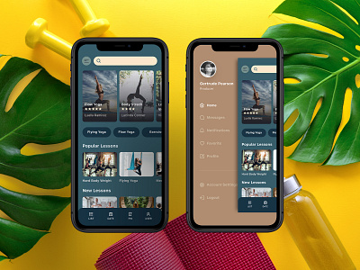 Daily UI Design 09 app design menu mobile ui ux yoga