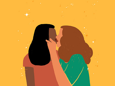 A kiss illustration