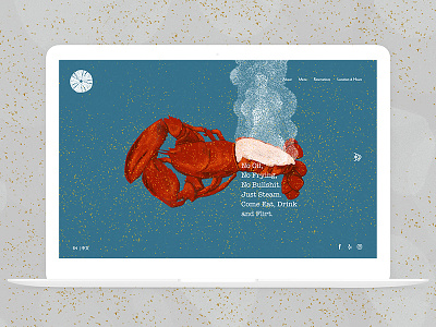 Seafood Restaurant Landing Page illustration landingpage webdesign