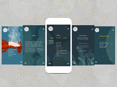 Seafood Restaurant Mobile illustration responsive web design ui design visual