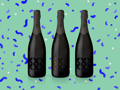 10-year Anniversary Champagne Bottle Concept