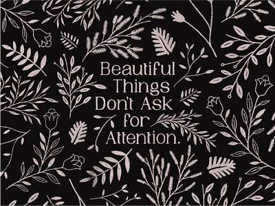 Walter Mitty design floral hand lettering illustration lettering procreate quote texture typography