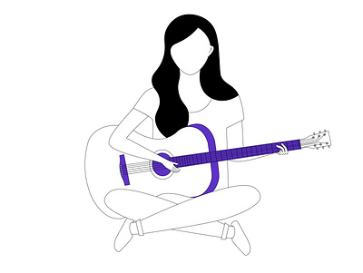 guitar illustration music practice