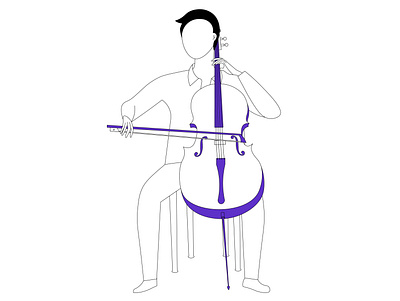 cello illustration music practice