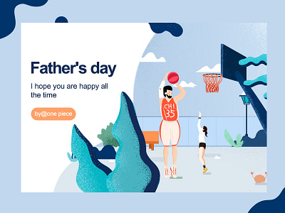 Dri Father's Day basketball illustrations ui