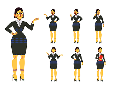 Business woman character Design artsbyrats branding character design illustration vector web