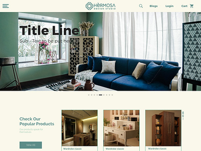 Hermosa design Studio Website Landing page