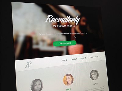 Recruiterly - Dummy content design landing page web
