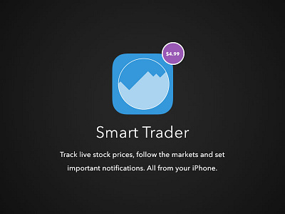 Smart Trader App - Branding app charts design graphs icon ios ipad iphone market stock trading