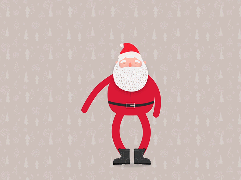 Happy Weekend! 2d animation animation christmas dance holidays illustration loop motion graphics santa weekend
