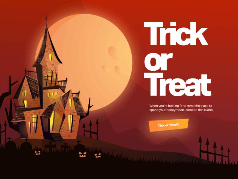 Knock Knock, Trick or Treat animation ghost gif halloween haunted house hero illustration landing monster mummy page pumkin spooky trick or treat ui