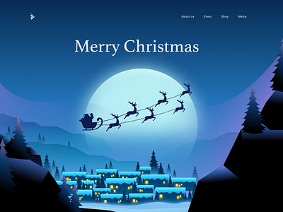Merry Christmas animation christmas deer gift holiday illustration merry christmas new year north pole present raindeer santa snow