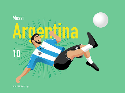 Messi ai argentina fifa world cup football illustration messi
