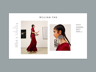 William Fan || Product detail page berlin fashion uidesign web design