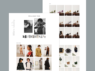 William Fan || Homepage berlin fashion homepage design uidesign web design