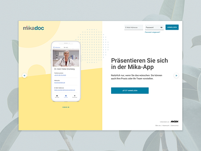 MikaDoc: Portal for Oncologists || Landing Page landing page medicine oncology web design