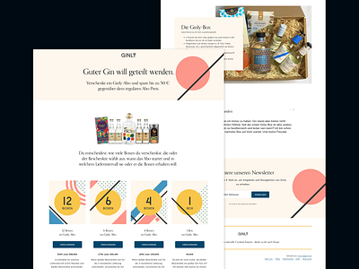 Ginly: Gin Subscription Box || Website e commerce gin squarespace subscription box uidesign web design