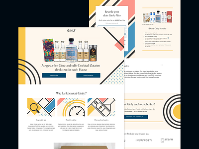 Ginly: Gin Subscription Box || Website e commerce gin homepage design squarespace subscription box uidesign web design