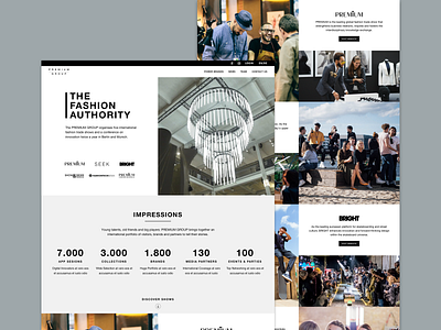 PREMIUM GROUP || Homepage berlin fashion homepage design split screen trade show uidesign web design