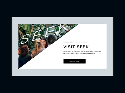 SEEK || CTA banner banner cta fashion homepage design trade show uidesign web design