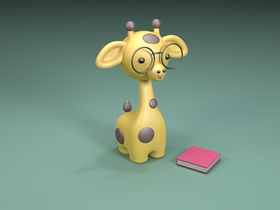 Giraffe 3d c4d character cinema4d design giraffe illustration