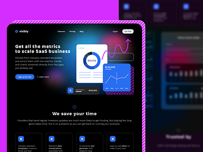 Landing page for finance analytic application