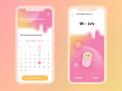 Pregnancy Calculator 004 app daily ui