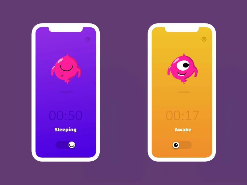 Countdown Timer & On/Off Switch aftereffects animation dailyui 014 015 figma illustrations