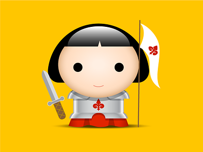 St Joan Of Arc icon illustration