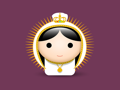 Our Lady Fatima icons illustration