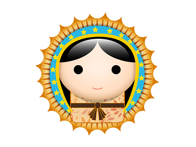 Our Lady Guadaloupe icon illustration